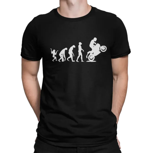 EV0002 Ideamaglietta img 2 - 1080 x 1080 Evoluzione Motociclista – Grafica Ironica per Appassionati di Moto