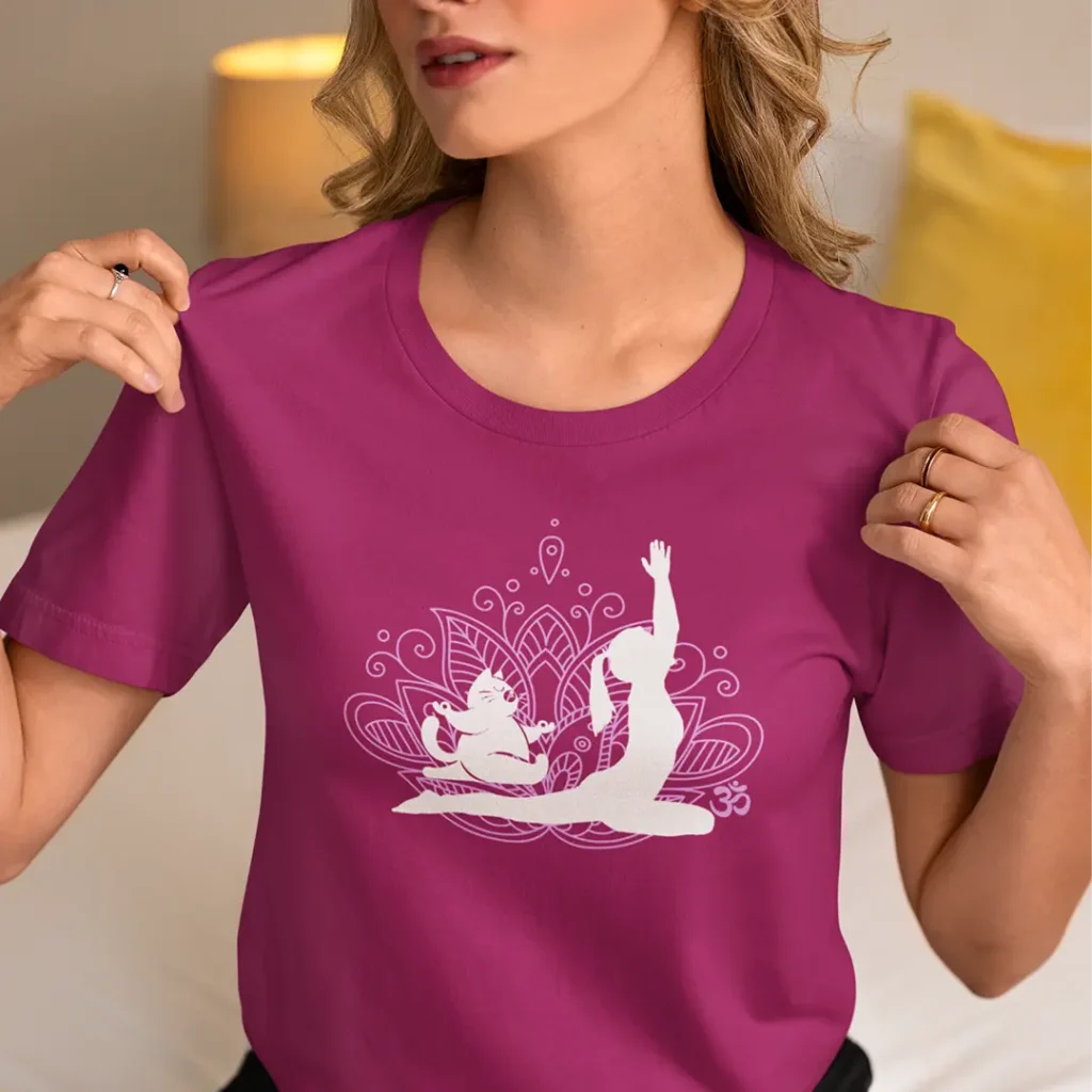 Gatto Yoga Mandala Donna con Simbolo Om – Design Spirituale Relax