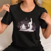 GAT003 Yoga gatto donna - nera Gatto Yoga Mandala Donna con Simbolo Om – Design Spirituale Relax