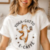 ideamaglietta yoga gatto caffè