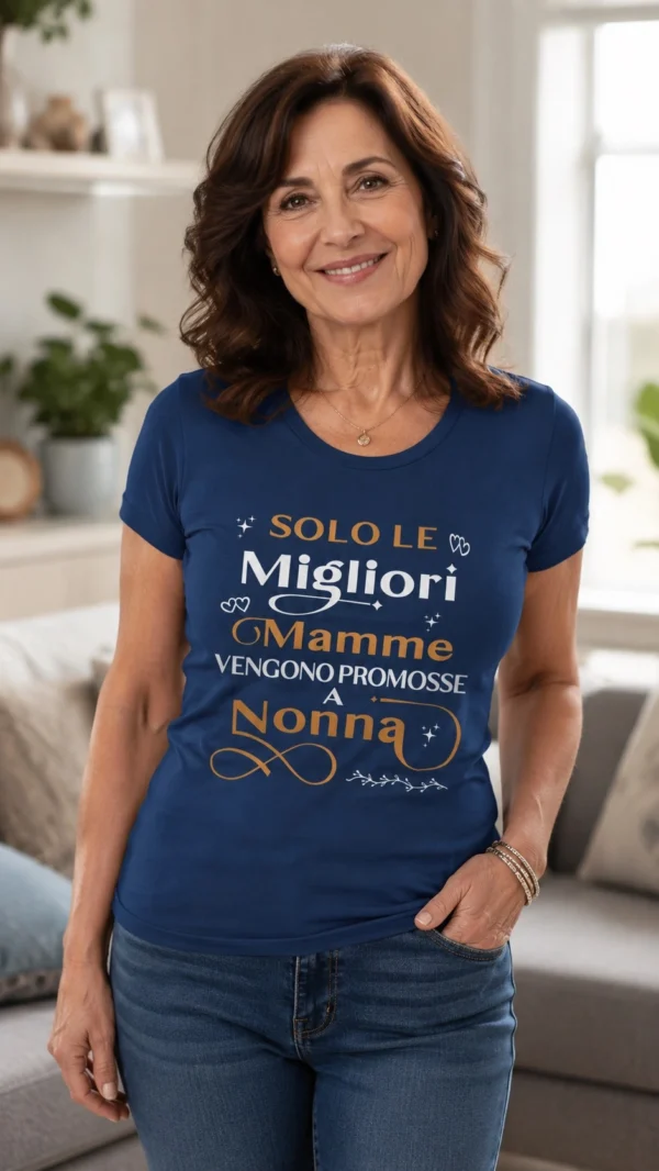Maglietta Nonna – Solo le Migliori Mamme Vengono Promosse a Nonna