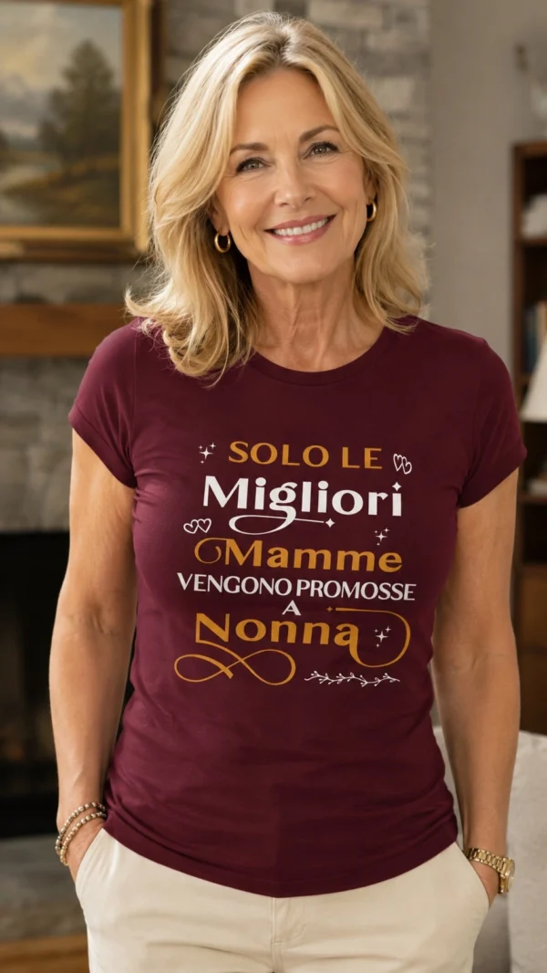 Maglietta Nonna – Solo le Migliori Mamme Vengono Promosse a Nonna