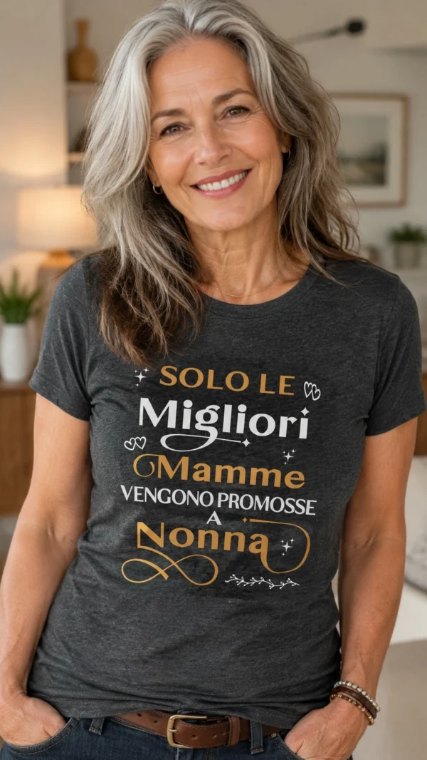 Maglietta Nonna – Solo le Migliori Mamme Vengono Promosse a Nonna
