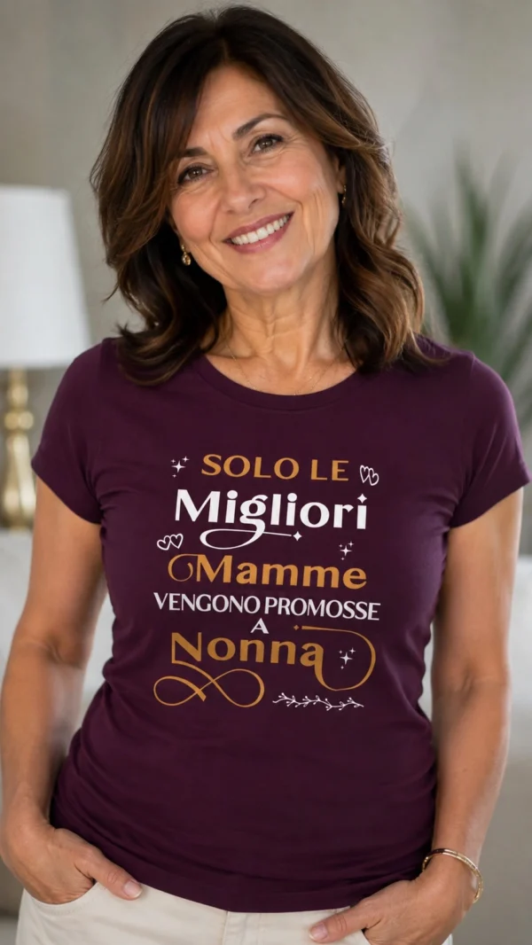 Maglietta Nonna – Solo le Migliori Mamme Vengono Promosse a Nonna